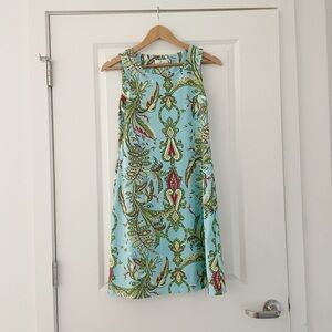 Jude Connally Beth Sheath Dress Jude Cloth Garden Floral Pool Preppy